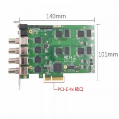 天创恒达TC 542N4 SDI采集卡 4路输入1080P高清视频导播切换台PCI-E直播SDK开发