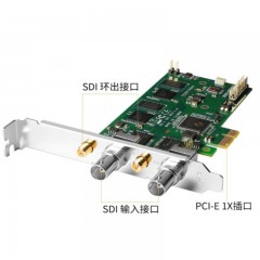 天创恒达TC 5C0N2采集卡HDMI SDI 2路高清视频录制 PCI-E视频会议图像采集卡SDK TC 5C0N2 SDII (2路SDI)