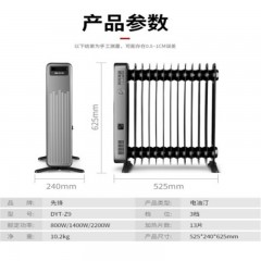 先锋(Singfun)DYT-Z9 取暖器电暖器电暖气家用电热油汀节能省电13片全屋取暖加厚暖气片