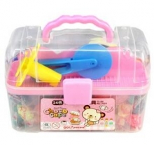 得力(deli)7021 盒装创意彩泥/橡皮泥(24色)(颜色随机发)