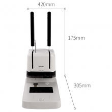 得力（deli）3876A 经典财务凭证装订机 省力型档案打孔机 38mm 白色