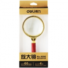 得力 (deli) 9096  复古金属框木质手柄架放大镜 直径60mm