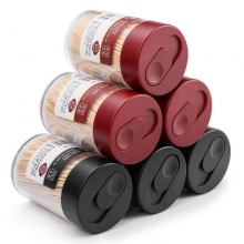 唐宗筷 2罐1000支 牙签 黑+红简约2罐装牙签 家用竹牙签 C6229