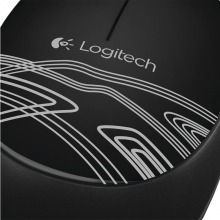 罗技（Logitech）M105 鼠标 时尚多彩 左右手通用（炫酷黑）