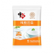 中盐 无碘盐 未加碘纯精岩盐 400g