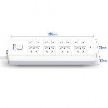 得力（deli）18258  插座  新国标8位3米 总控开关
