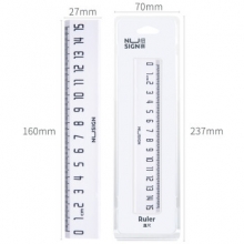 纽赛 NS096 直尺(白色)