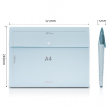 得力(deli)72455 乐素系列 5格按扣文件夹 A4风琴包 浅蓝
