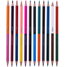 得力 6595 双头双色彩铅 12支/盒（24色）