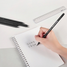 宝克（BAOKE）PL1678 HB高品质铅笔 学生三角杆学姿铅笔 黑色三角HB （计价单位：支）