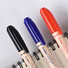 金万年  G-0982  小双头带透气孔油性记号笔-红色 10支/盒