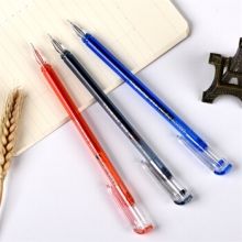 金万年 G-1046A  水晶头透明色0.5mm全针配RS16芯拔帽中性笔-红 （计价单位：支）