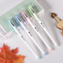 金万年  G-1243A  简约素白淡色夹0.35mm配RS06系列芯拔帽中性笔-黑 （计价单位：支）