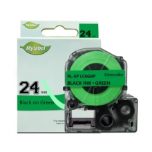 艾洁 爱普生  24mm绿底黑字标签色带  适用EPSON LW600P;LW700;锦宫SR530C;SR550CC LK-6GBP