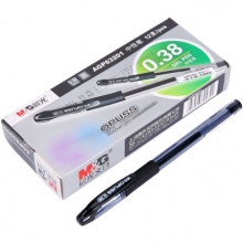 晨光(M&G)文具0.38mm黑色中性笔 全针管签字笔 水晶系列水笔 12支/盒AGP63201 （计价单位：支）