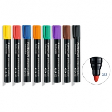 施德楼（Staedtler） 350 粗斜头记号笔 12支/盒（黑色）