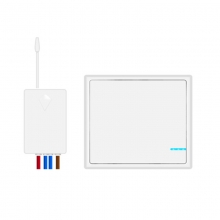 凌防（LFang）AN-E91-W 无线插座开关智能家用遥控开关面板免布线摇控器随意贴单控卧室电灯 单控开关套餐