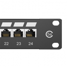 TP-LINK TL-ED5e224 24口超五类千兆网络屏蔽配线架 高端工程级加厚型镀金 19英寸1U标准机架机柜式