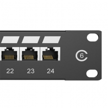 TP-LINK TL-ED6224 24口六类千兆网络屏蔽配线架 高端工程级加厚型镀金 19英寸1U标准机架机柜式