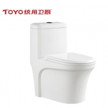 TOYO统用 TY-8511加厚缓降盖板马桶 节水静音坐便器，釉面自洁大冲力马桶